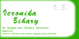 veronika bihary business card